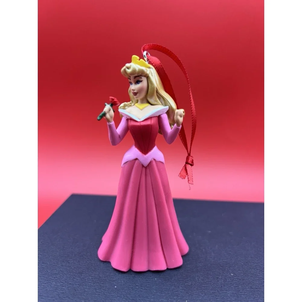 RARE Disney Parks Sleeping Beauty Aurora Holding A Rose Christmas Ornament